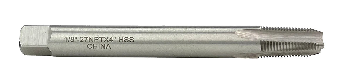1/8-27 Dia-HSS-Taper Pipe Tap (6" OAL)